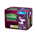 Depend nocturno mediano 10 pieza