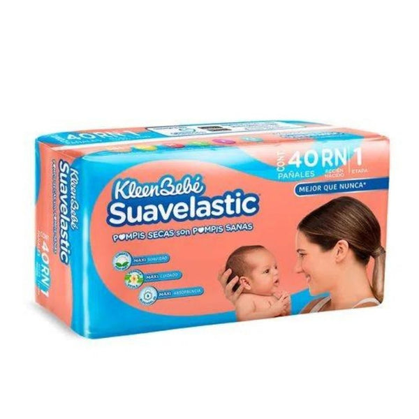 Pañal kleen bebe suavelastic recien nacido con 40