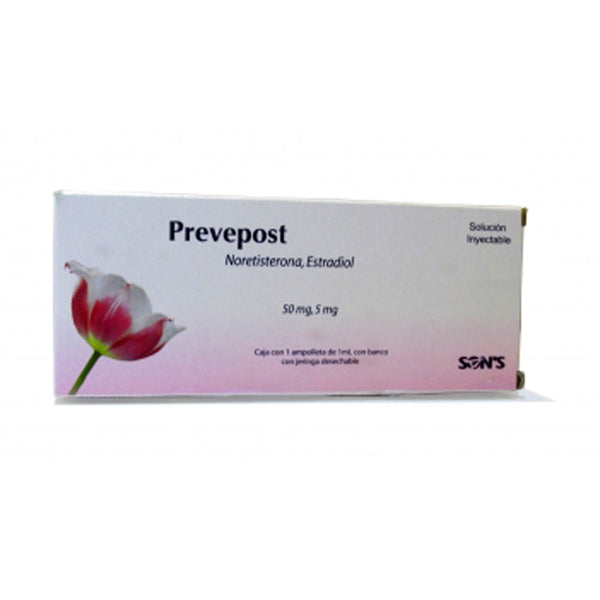 Norteisterona-estradiol 50/5mg ampolletas 1ml (prevepost)