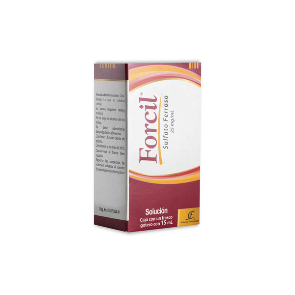 Sulfato ferroso 125 mg./1 ml. solucion gotas 15ml (forcil)