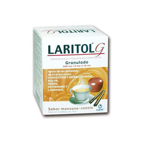 Paracetamol - fenilefrina - loratadina 600/10/2.5 mg sobres con 6 (laritol g)