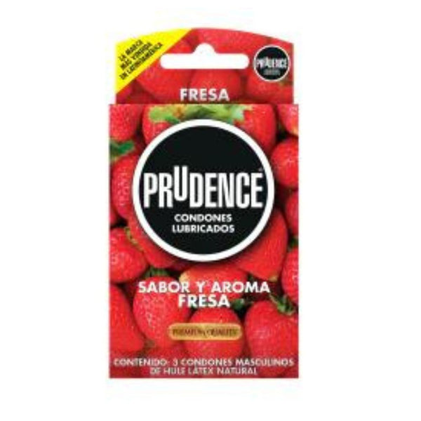 Preservativos prudence fresa con 3