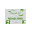 Pañal adulto dry&soft grande tela con 10