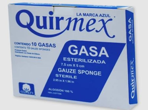 Gasa esteril 7.5x5cm con 10 piezas