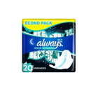 Toallas femeninas always ultra nocturna con alas 20 piezas