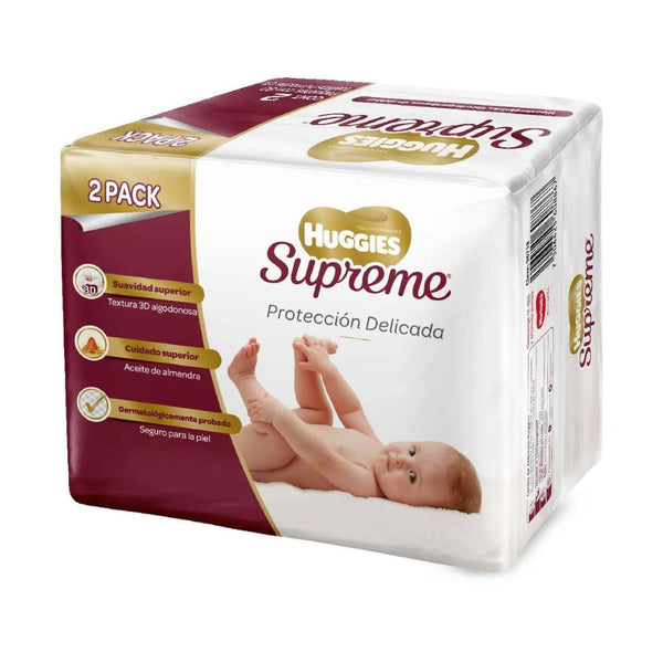 Toallas huggies supreme 2 pack 80 piezas