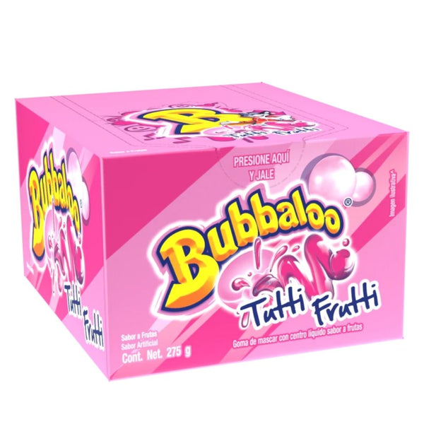 Paqueteuete chicle bubbaloo tuti fruti 50 piezas