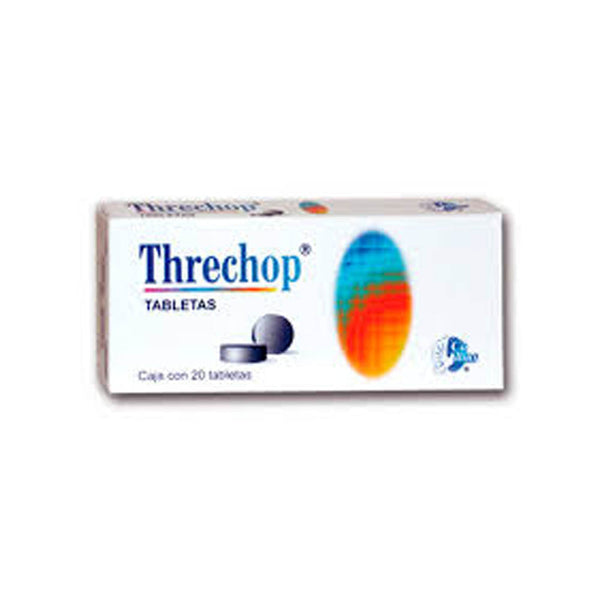 Diyodo-furazolidona-homatropina-carbon vegetal 200 mg./50 mg./2 mg./200 mg. tabletas con 20 (threchop)
