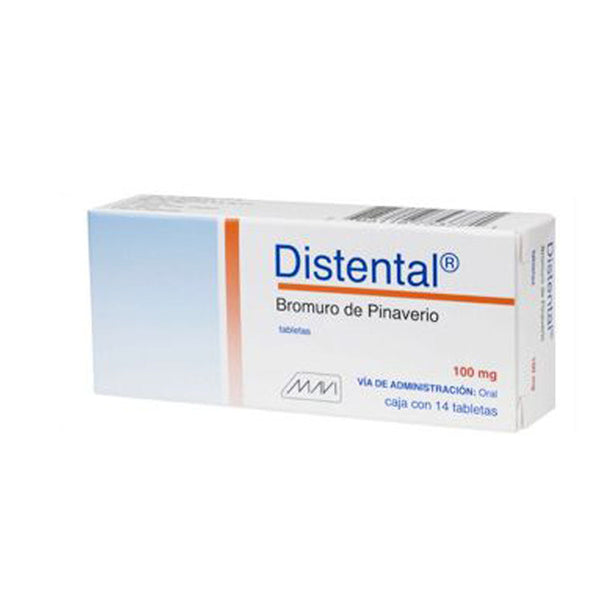 Bromuro de pinaverio 100mg tabletas con 14 (distental)